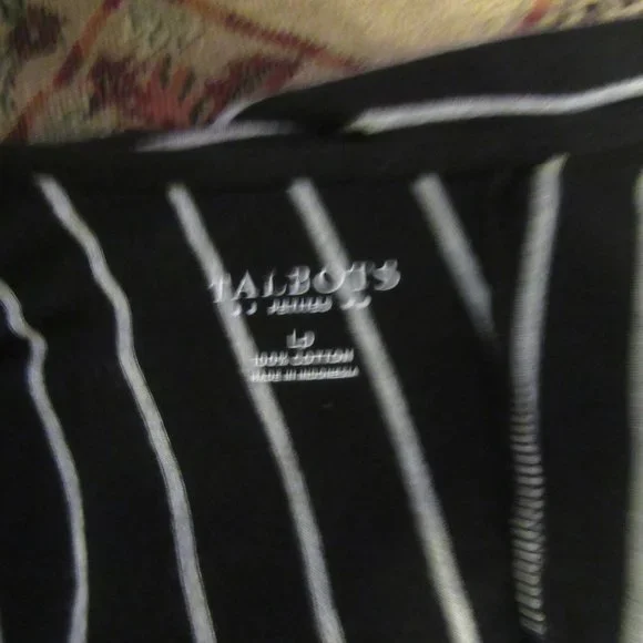 Talbots Petite Striped Open Cardigan Size LP - Picture 3 of 5